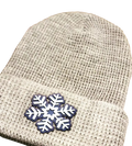 Waffle Cuffed Beanie with Snowflake